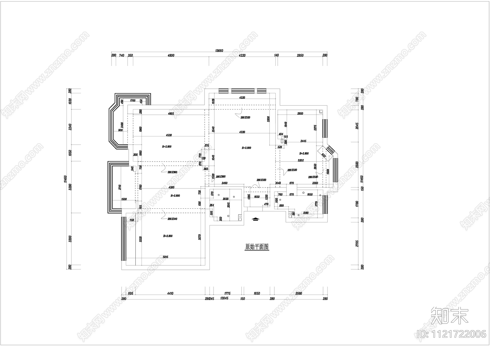 现代简约cad施工图下载【ID:1121722006】