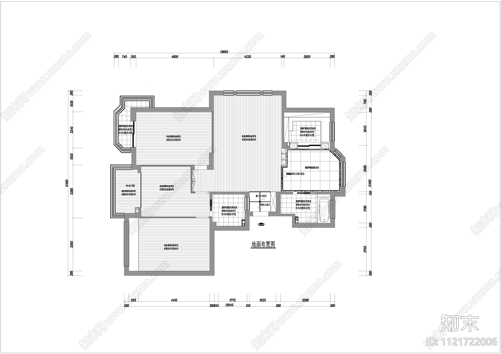 现代简约cad施工图下载【ID:1121722006】