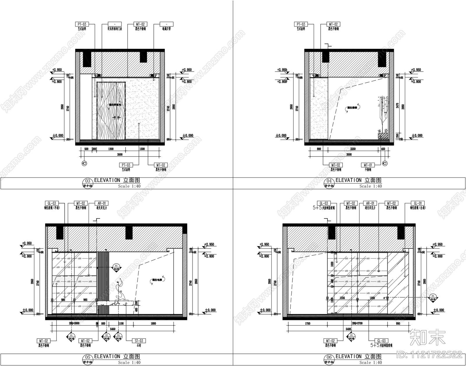 现代简约风售楼处cad施工图下载【ID:1121722522】