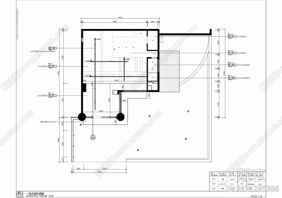 现代简约150㎡小咖啡馆cad施工图下载【ID:1121725386】