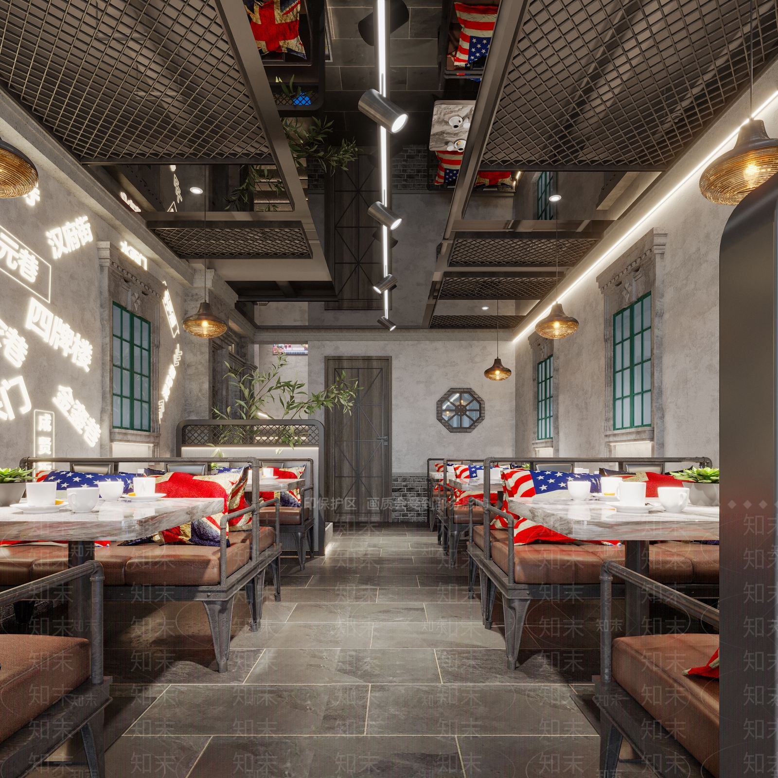 工业风烧烤店3D模型下载【ID:1121730942】