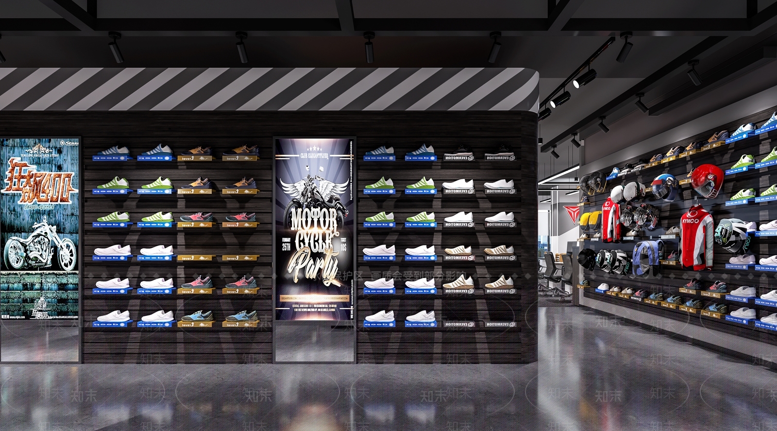 现代摩托车机车配件店3D模型下载【ID:1121748046】