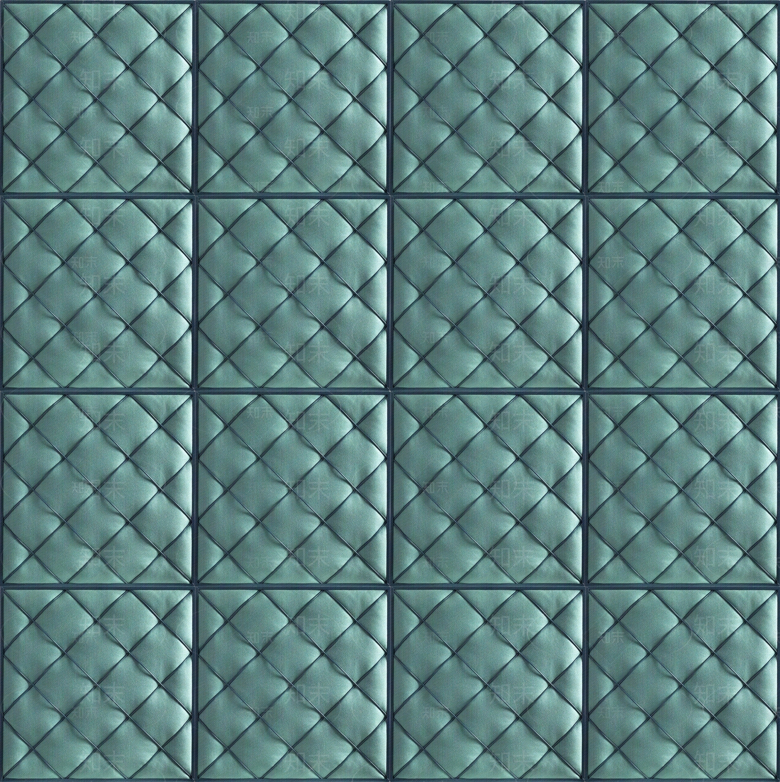 蓝绿色菱形肌理硬包贴图下载【ID:1121760632】