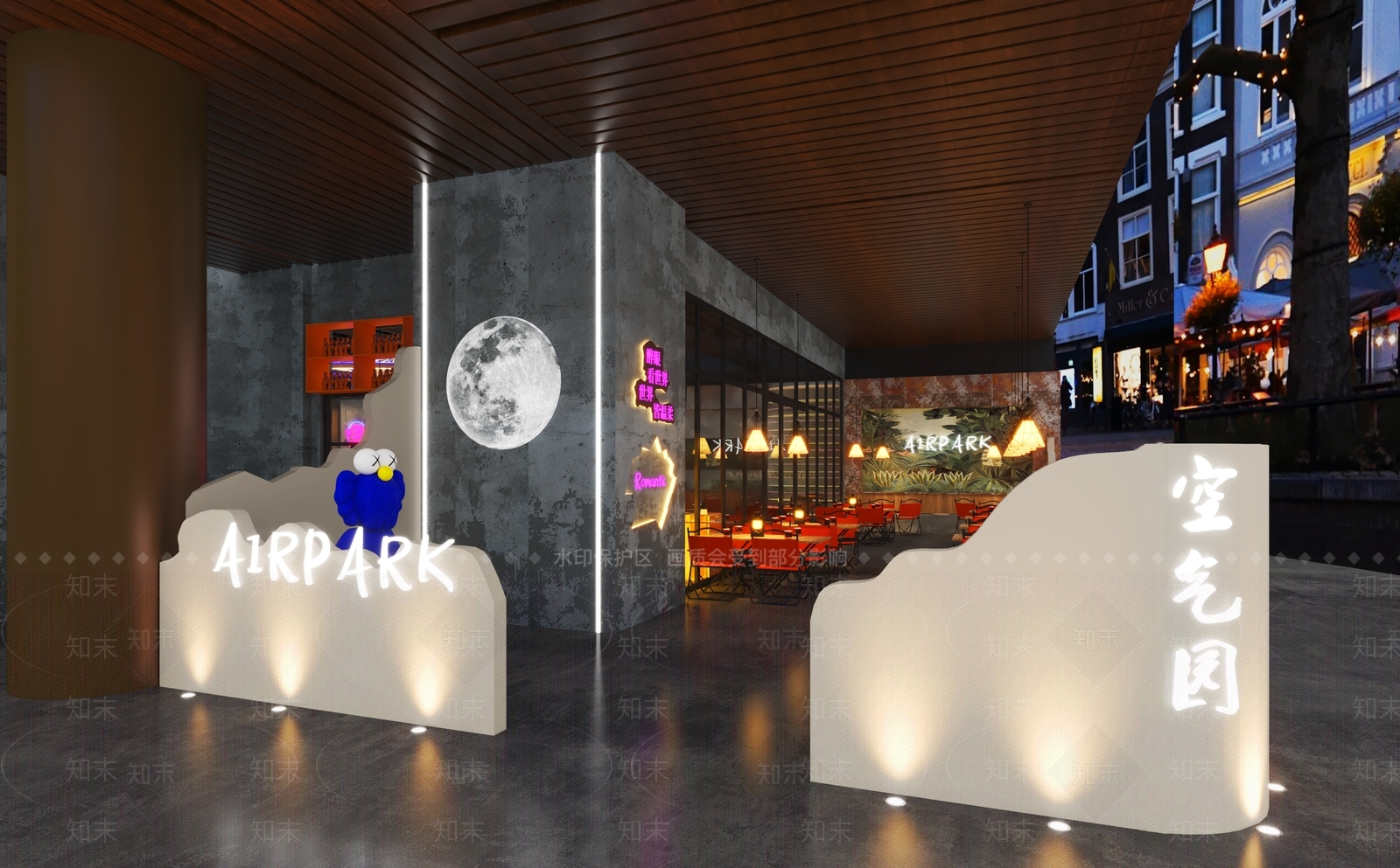 工业风烧烤店3D模型下载【ID:1121763890】