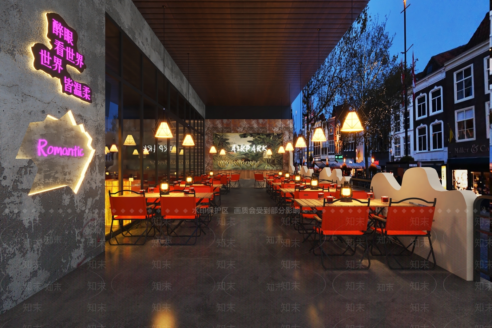 工业风烧烤店3D模型下载【ID:1121763890】