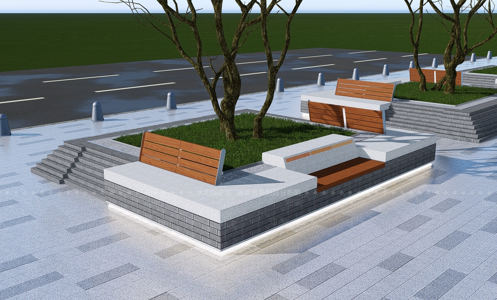 现代景观座椅SU模型下载【ID:1121767584】