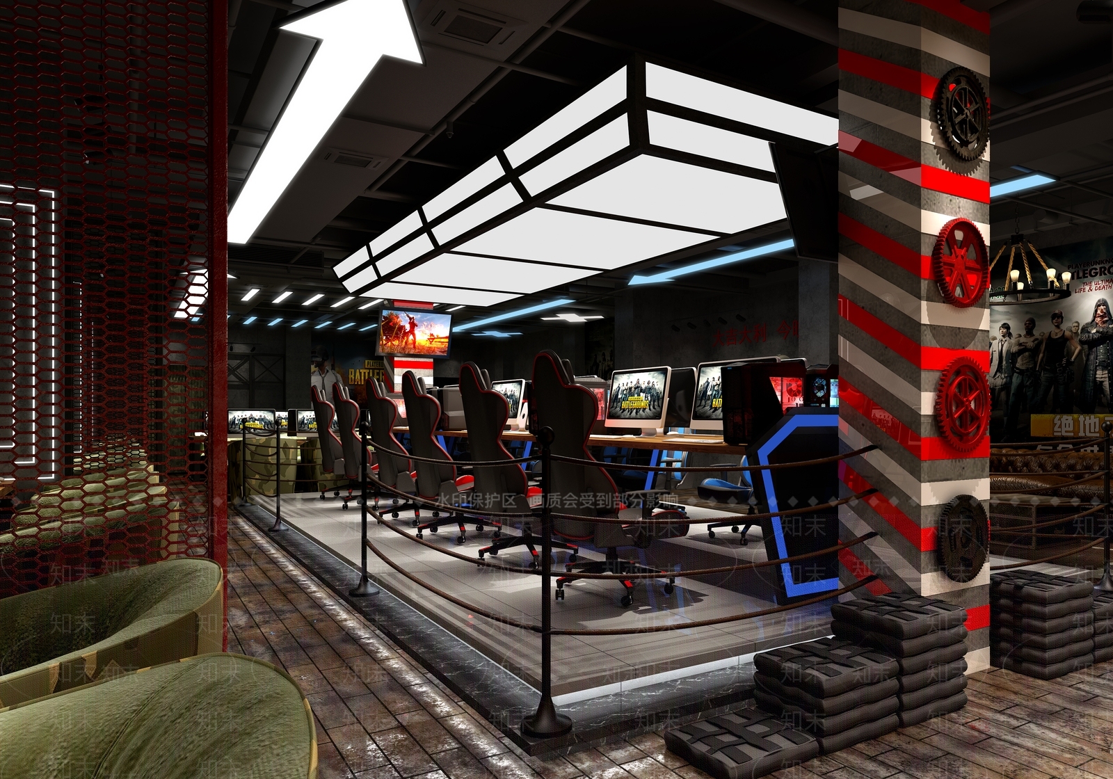 现代网吧网咖3D模型下载【ID:1121767830】