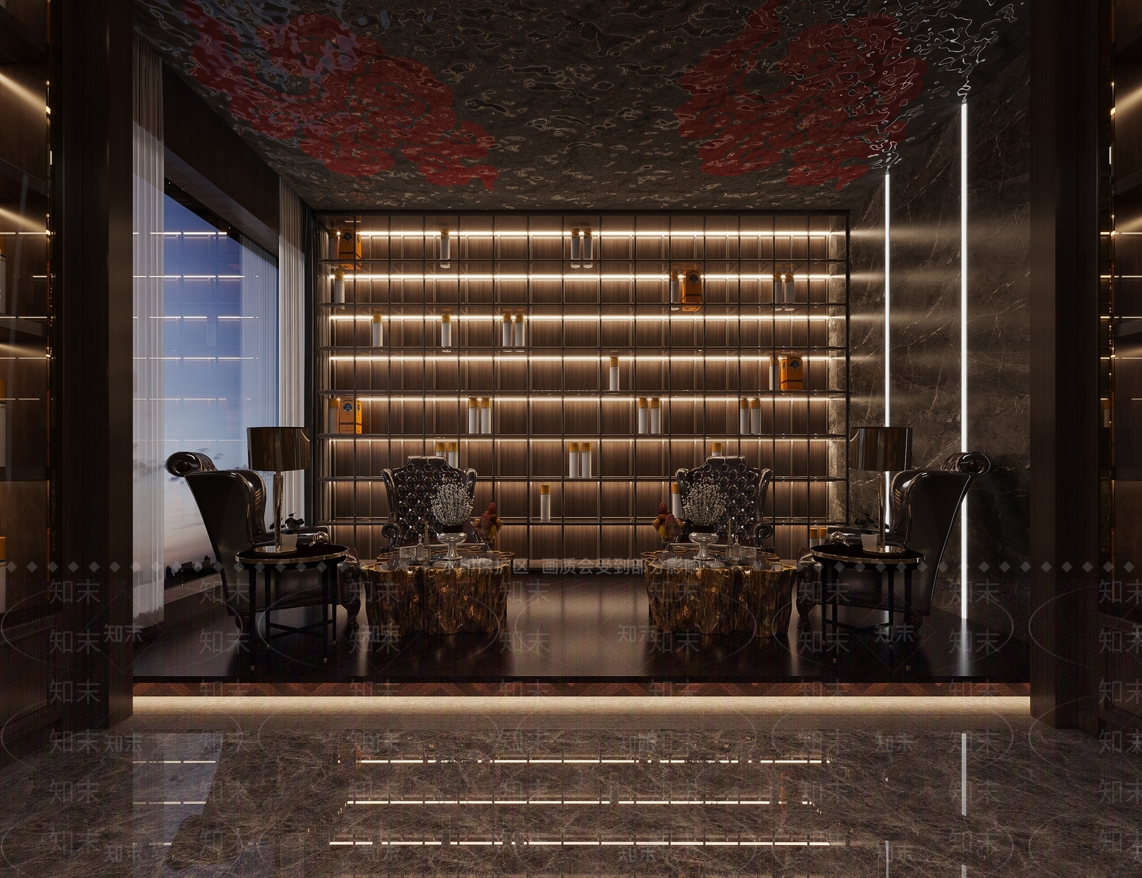 新中式烟酒店3D模型下载【ID:1121776188】