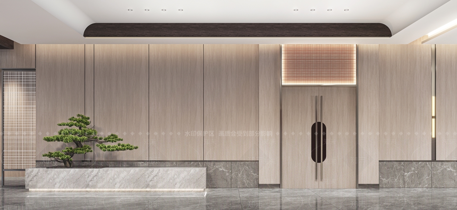 现代酒店大堂3D模型下载【ID:1121776085】_知末3d模型网