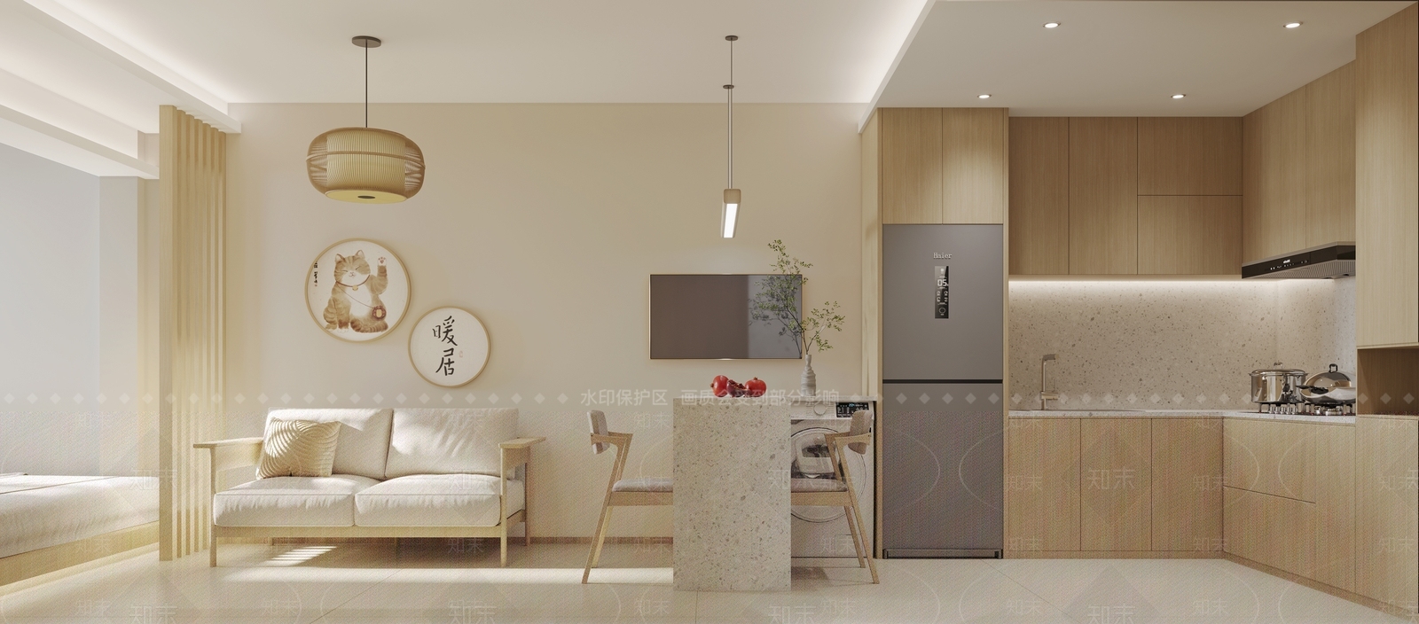 日式单身公寓3D模型下载【ID:1121783617】