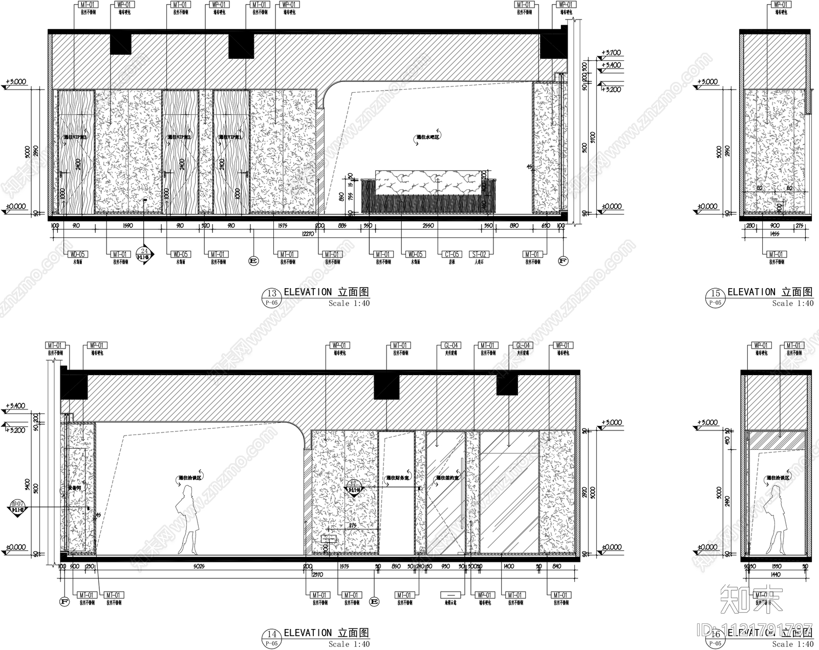 现代轻奢风售楼处设计施工图cad施工图下载【ID:1121791797】