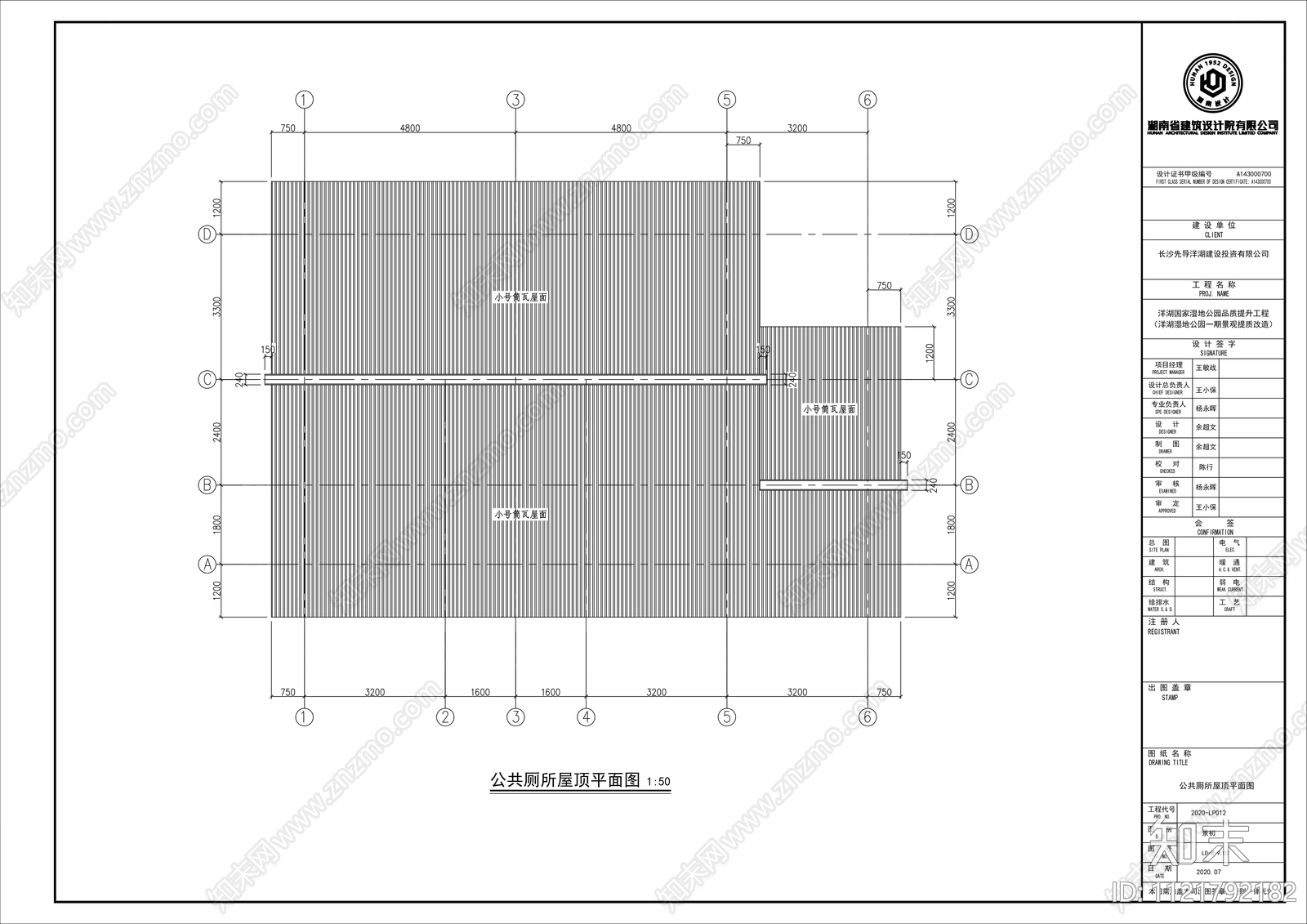 仿古建筑公共卫生间施工图cad施工图下载【ID:1121792182】