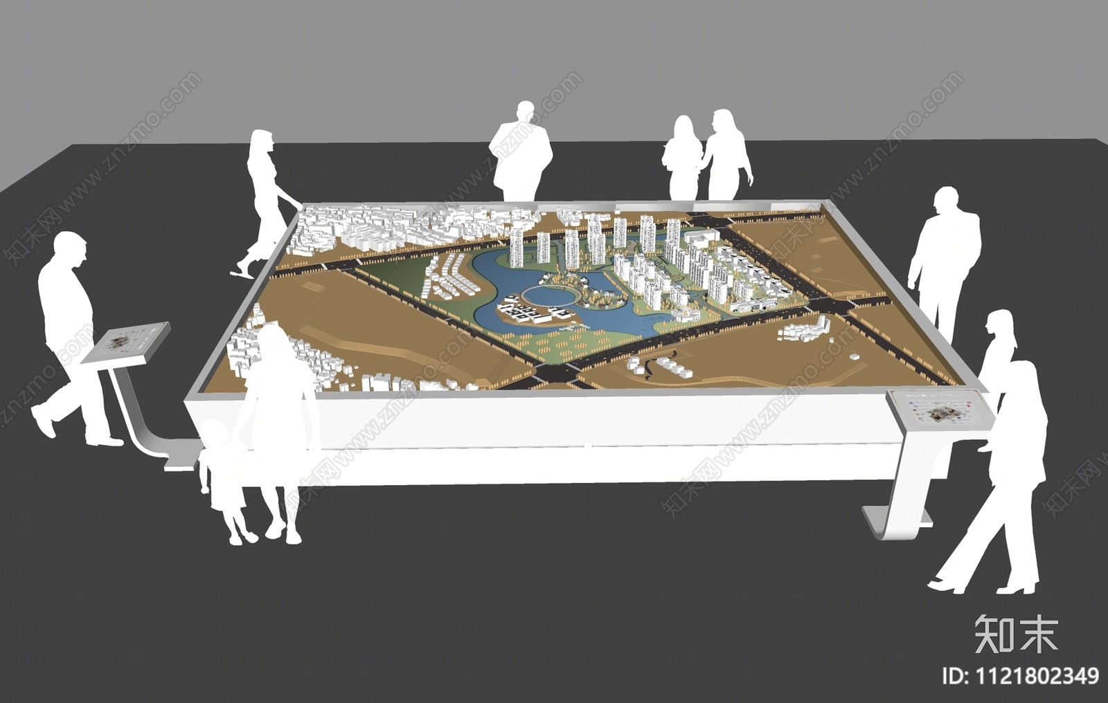楼盘沙盘SU模型下载【ID:1121802349】