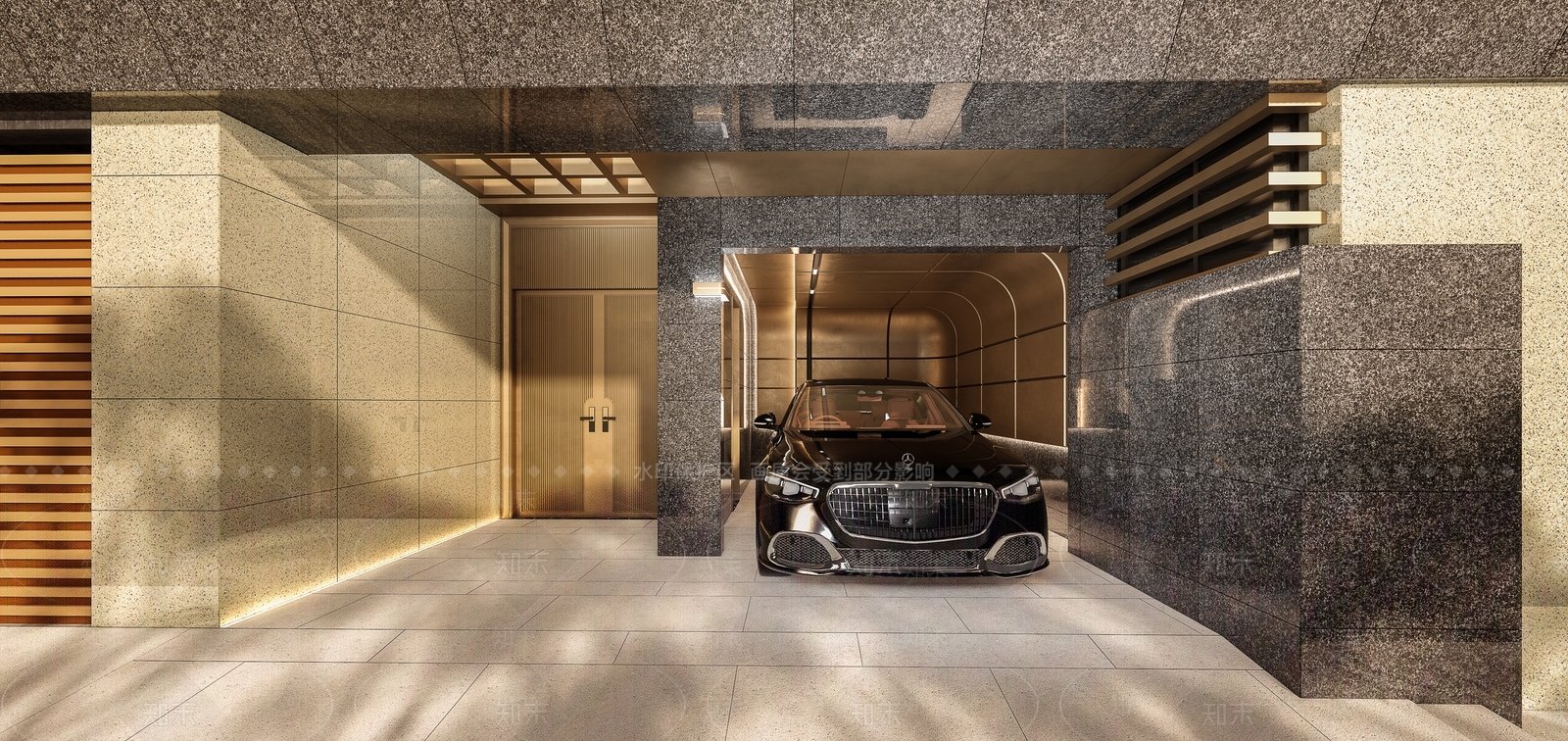 现代别墅入户车库SU模型下载【ID:1121804153】