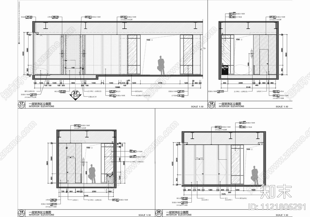 2500㎡售楼处销售中心设计施工图cad施工图下载【ID:1121806291】