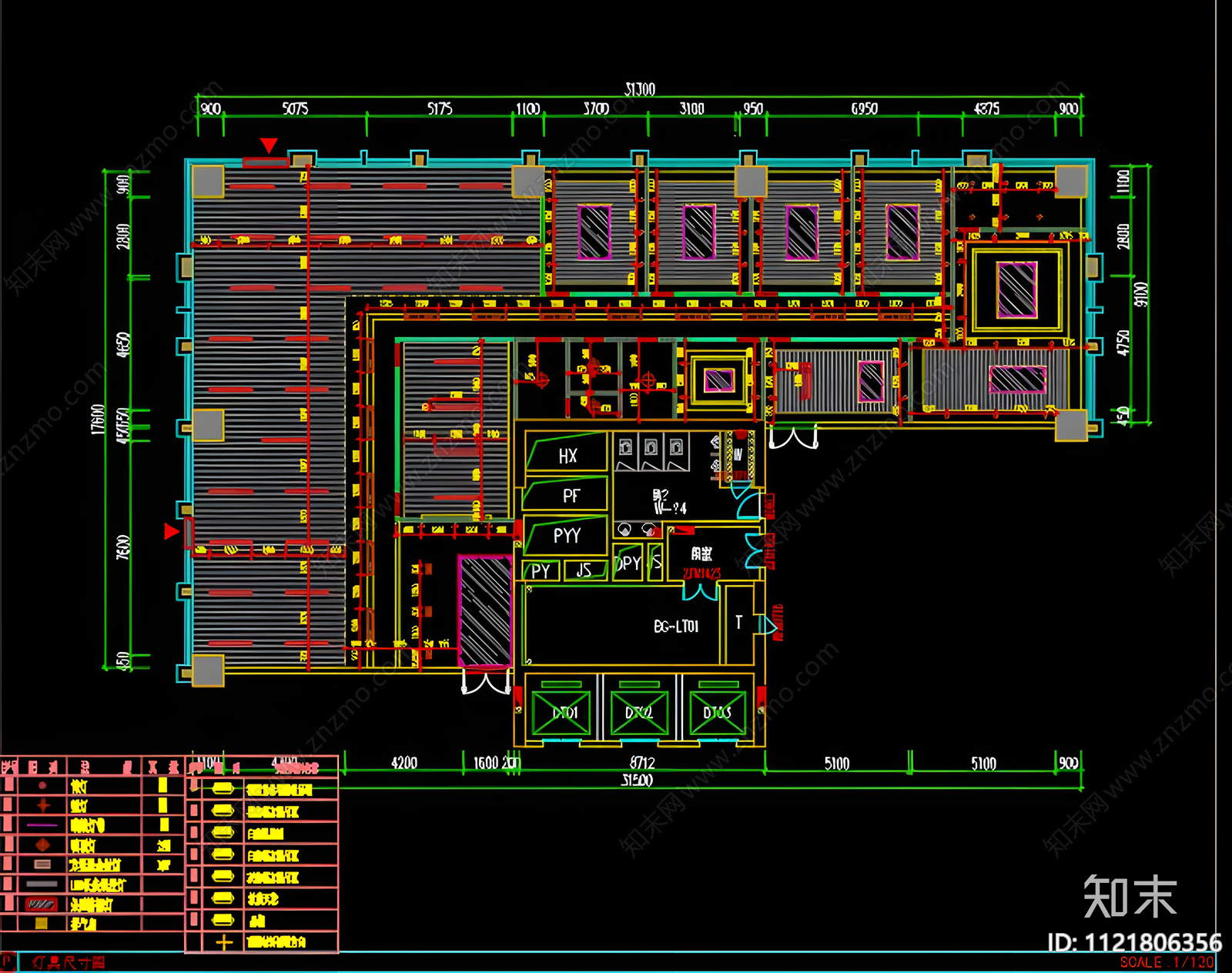 现代办公空间室内设计施工图效果图施工图下载【ID:1121806356】