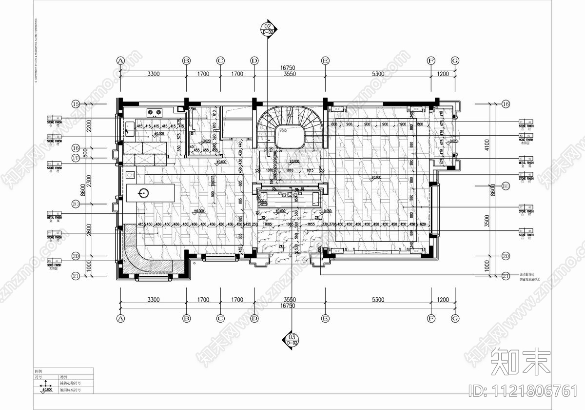 五层别墅家装室内设计CAD施工图cad施工图下载【ID:1121806761】