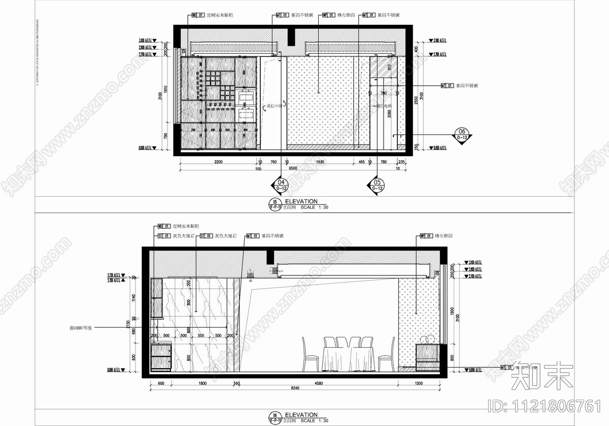 五层别墅家装室内设计CAD施工图cad施工图下载【ID:1121806761】