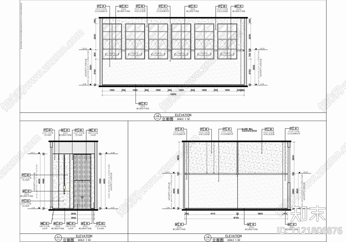 休闲接待会所室内设计CAD施工图cad施工图下载【ID:1121806876】