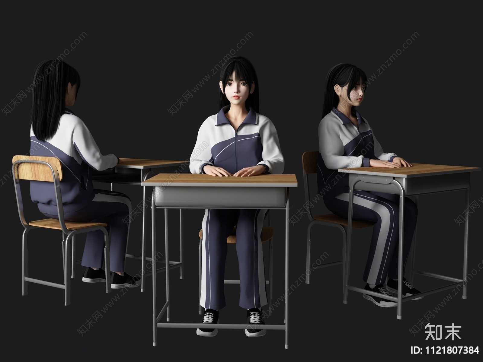 学生3D模型下载【ID:1121807384】