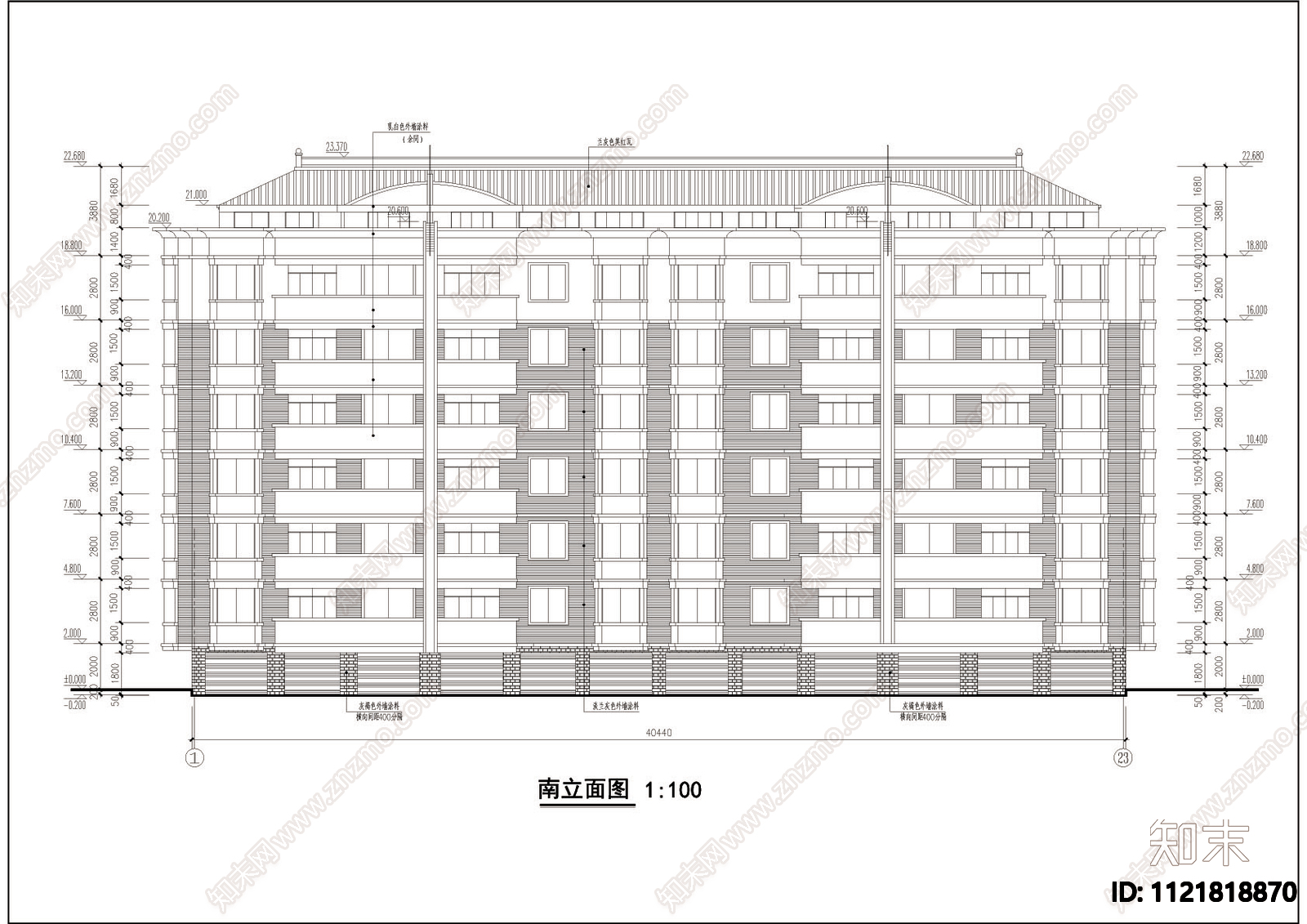 多层公寓建筑设计施工图cad施工图下载【ID:1121818870】