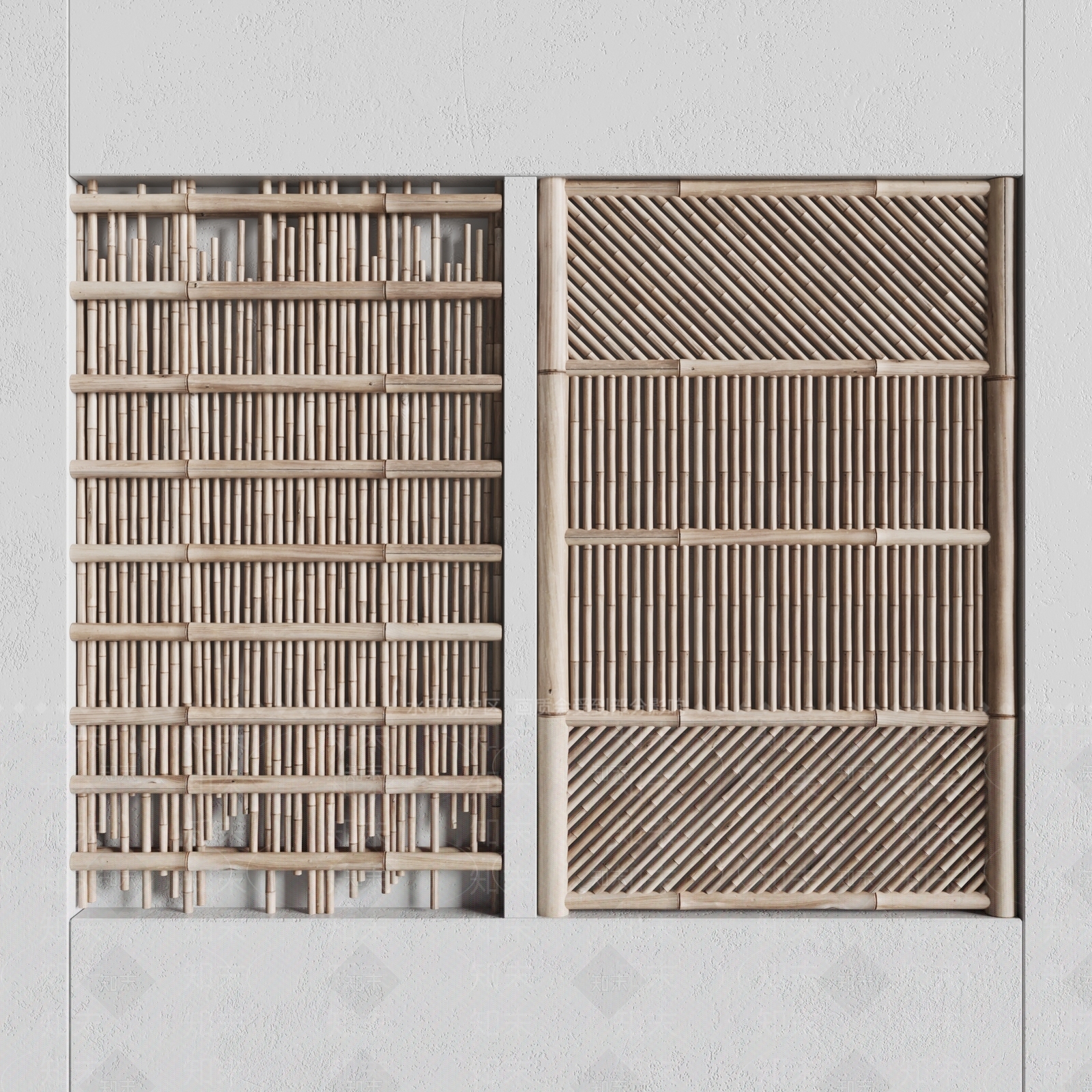 新中式竹子屏风摆件SU模型下载【ID:1121825866】