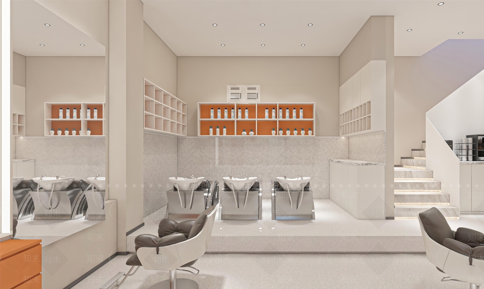现代美发店3D模型下载【ID:1121830362】