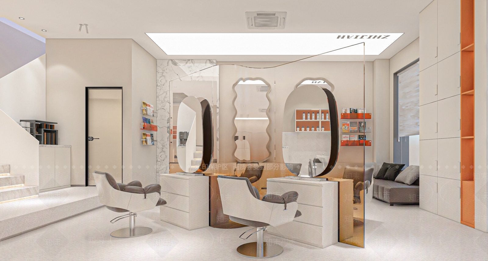 现代美发店3D模型下载【ID:1121830362】