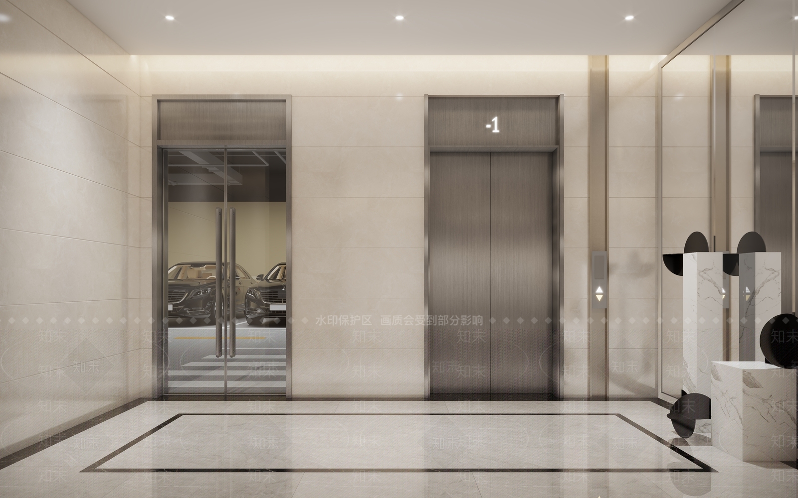 现代楼梯间3D模型下载【ID:1121832835】
