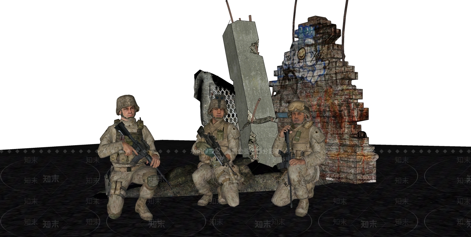 士兵SU模型下载【ID:1121833731】