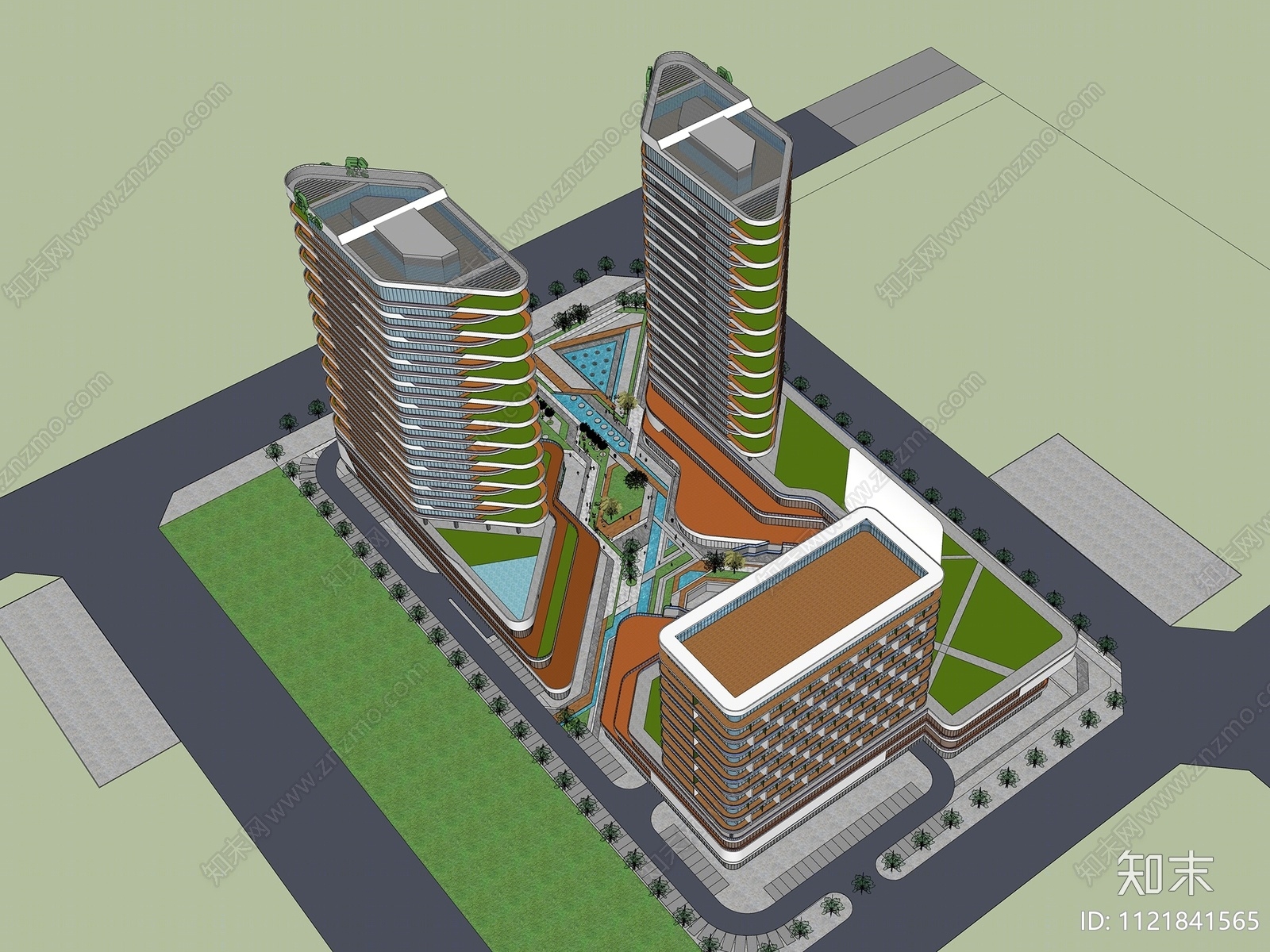 现代产业园SU模型下载【ID:1121841565】