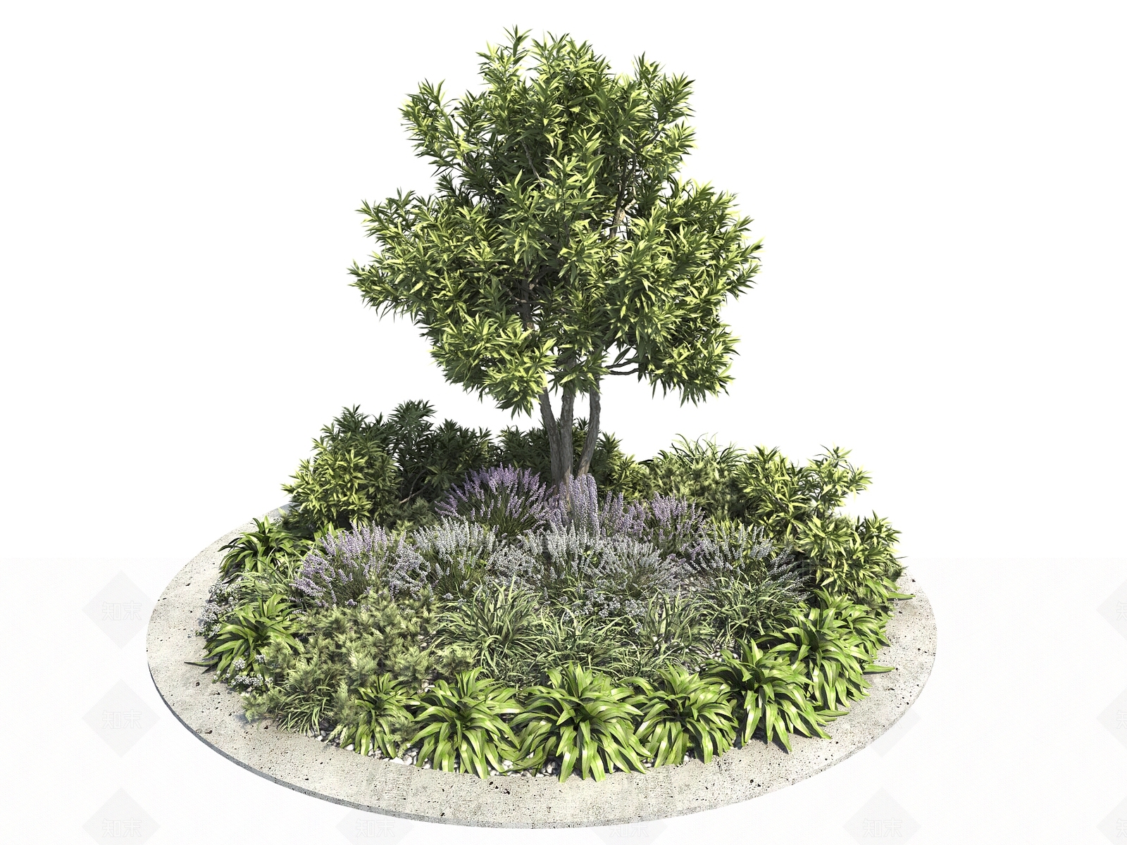花坛3D模型下载【ID:1121842301】