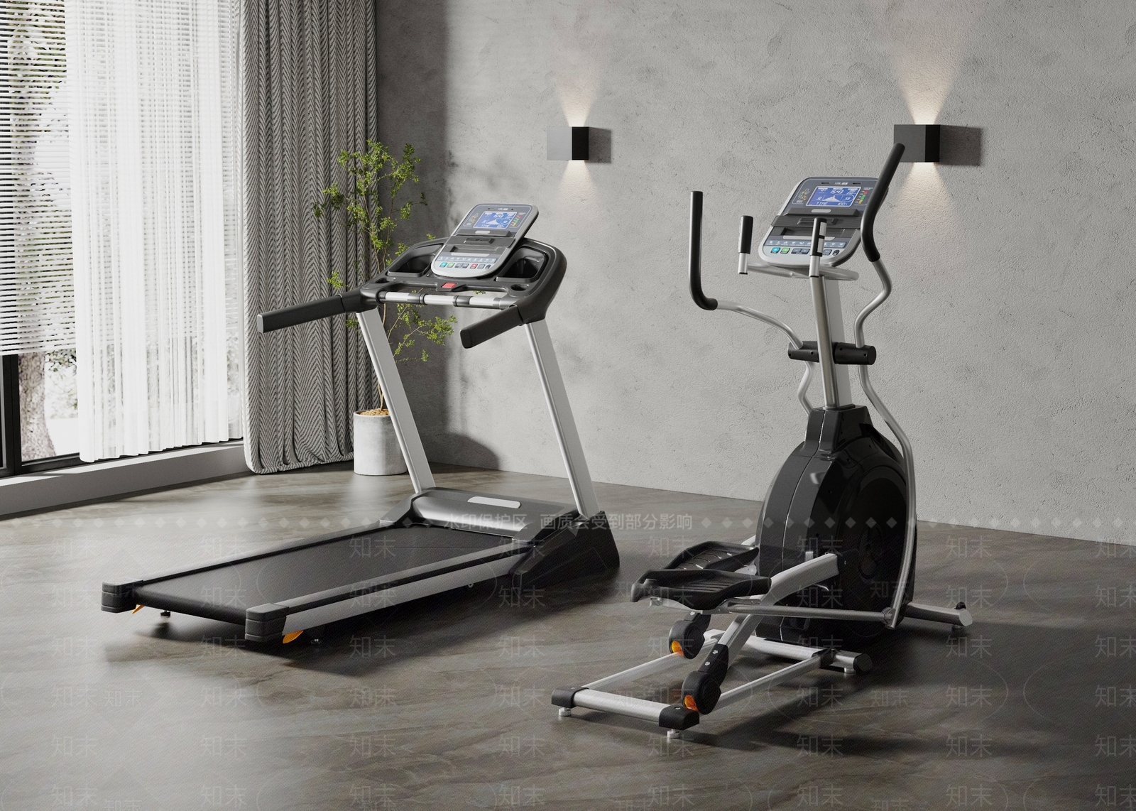 跑步机3D模型下载【ID:1121844325】