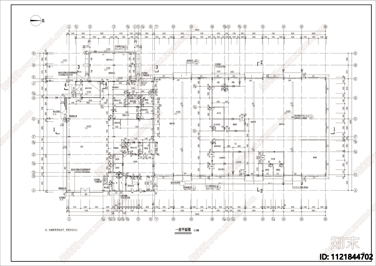 汽车库建施图CAD图施工图cad施工图下载【ID:1121844702】