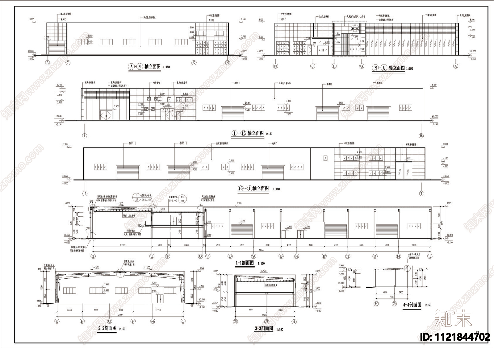 汽车库建施图CAD图施工图cad施工图下载【ID:1121844702】