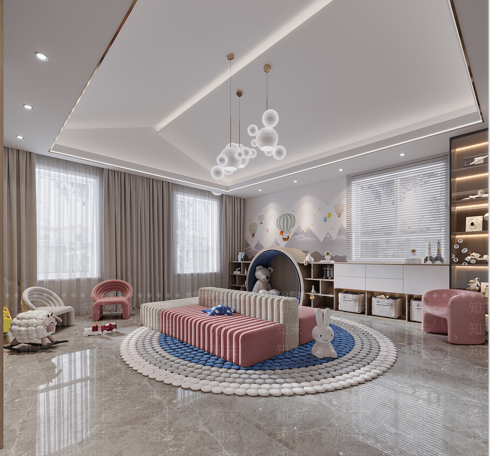 现代儿童玩具房3D模型下载【ID:1121855126】