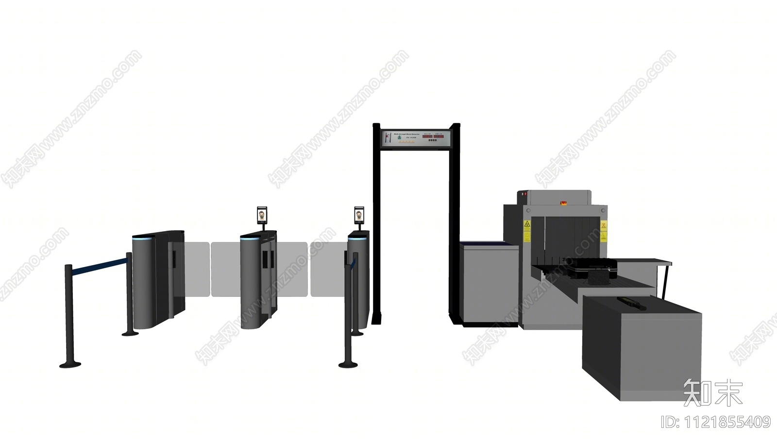 安检口SU模型下载【ID:1121855409】