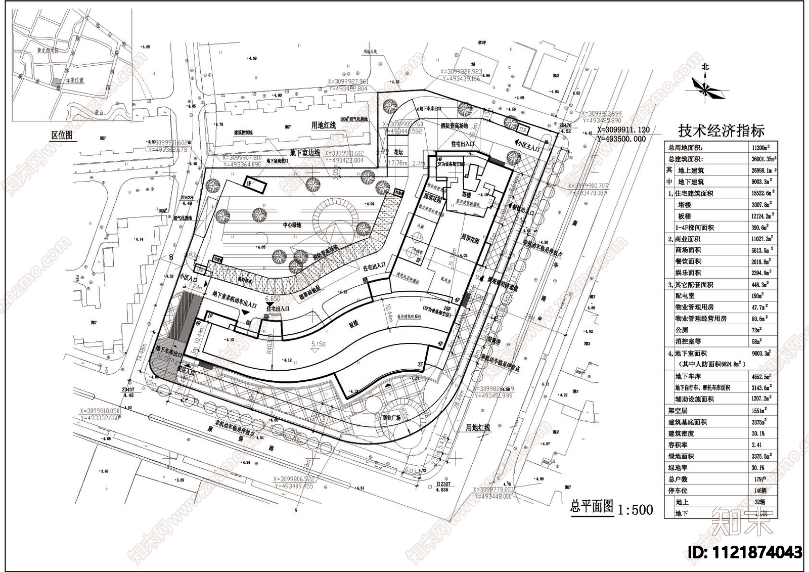 商业住宅楼户型cad图施工图施工图下载【ID:1121874043】