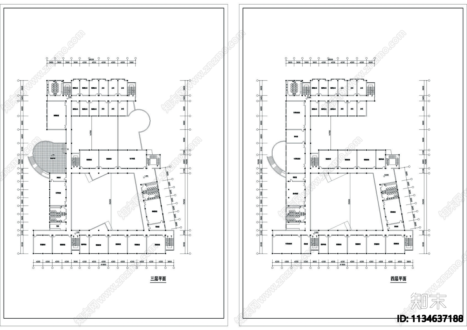学校建筑cad施工图下载【ID:1134637188】