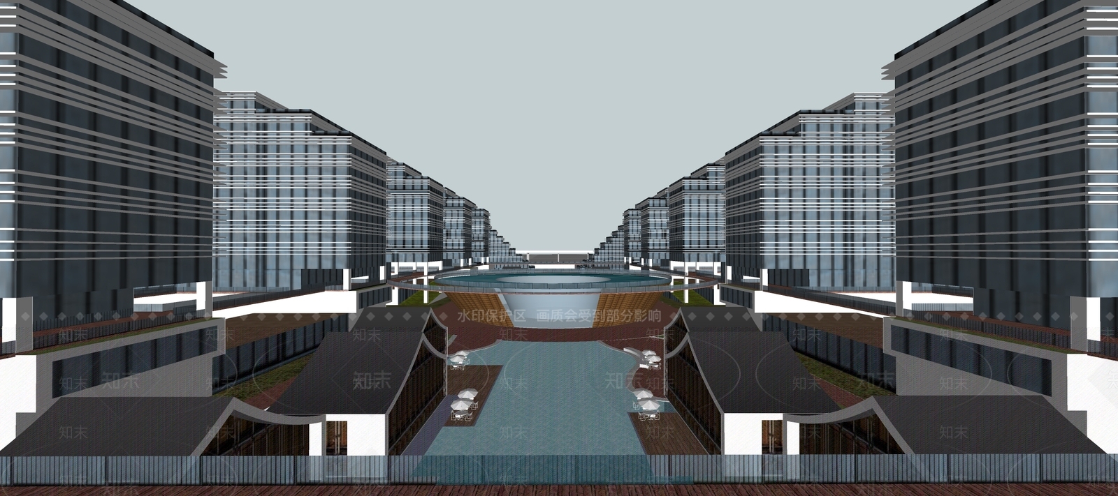 现代文化场馆SU模型下载【ID:1121884586】