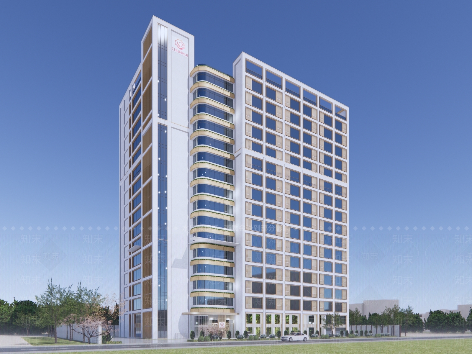 现代医疗建筑SU模型下载【ID:1121885348】