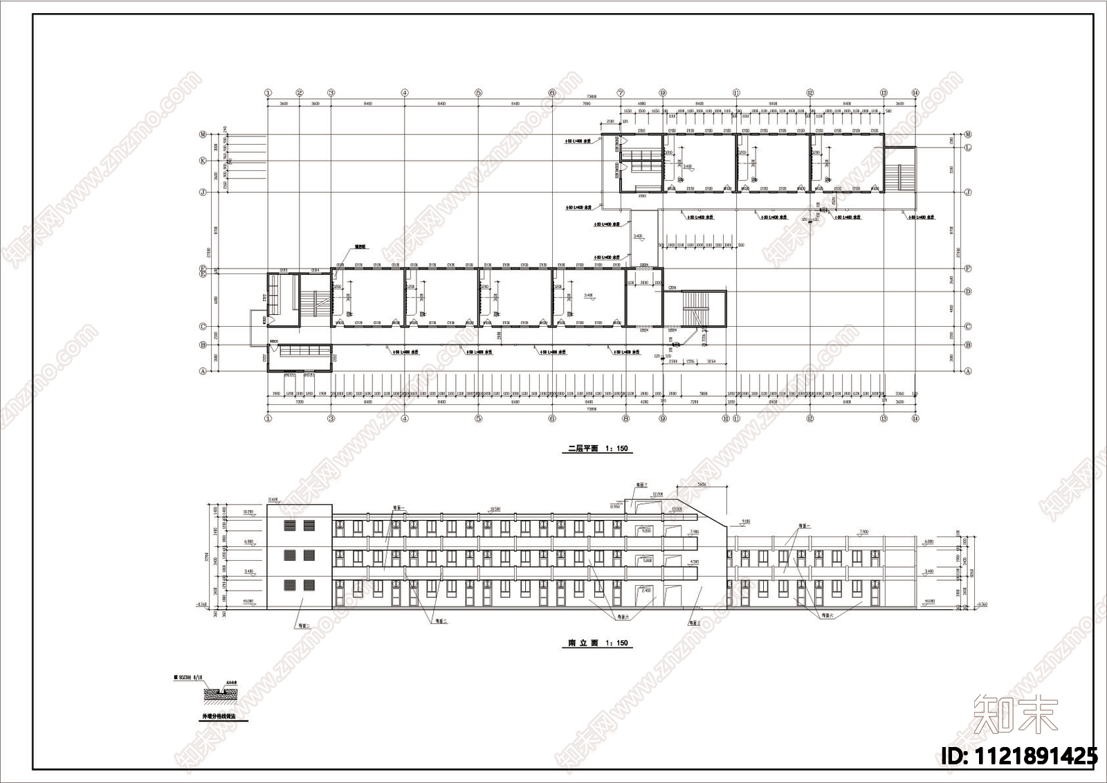 小学学校建筑设计施工图施工图下载【ID:1121891425】