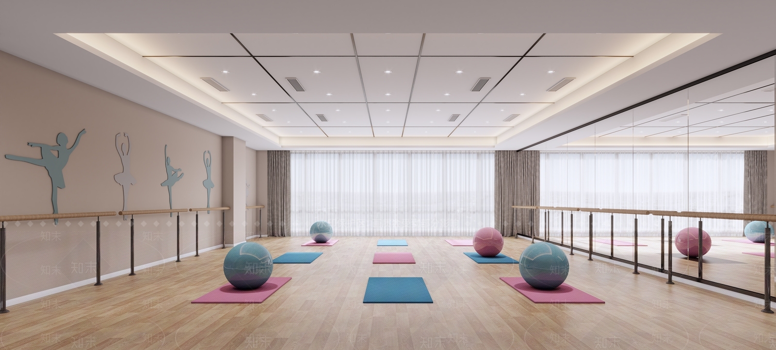 现代瑜伽室3D模型下载【ID:1121895343】