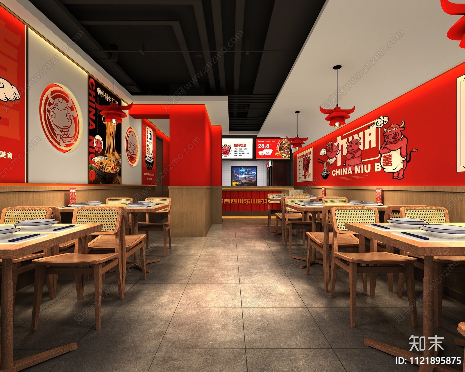 新中式麻辣烫店3D模型下载【ID:1121895875】