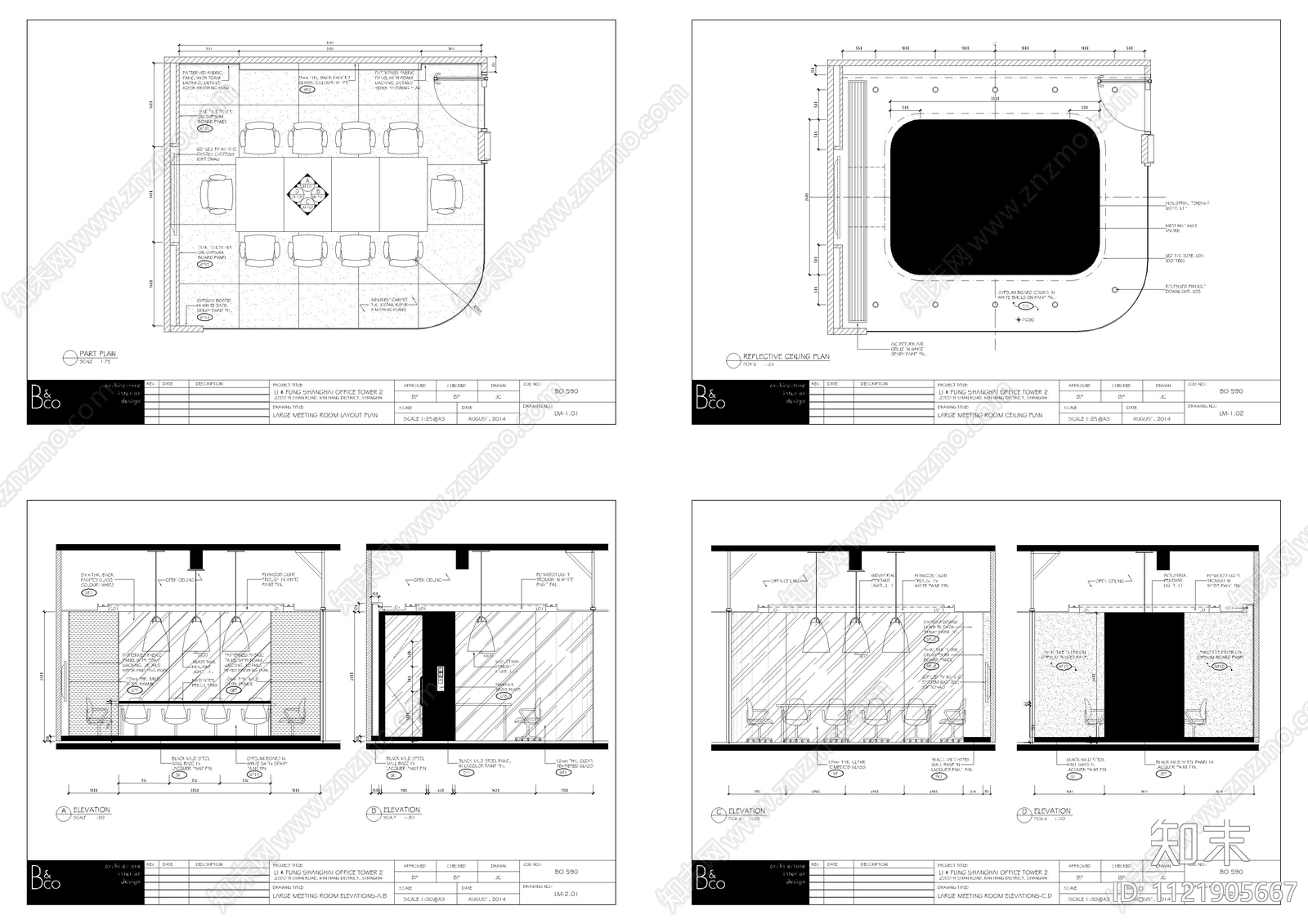 厨房及吧台区立面图施工图cad施工图下载【ID:1121905667】