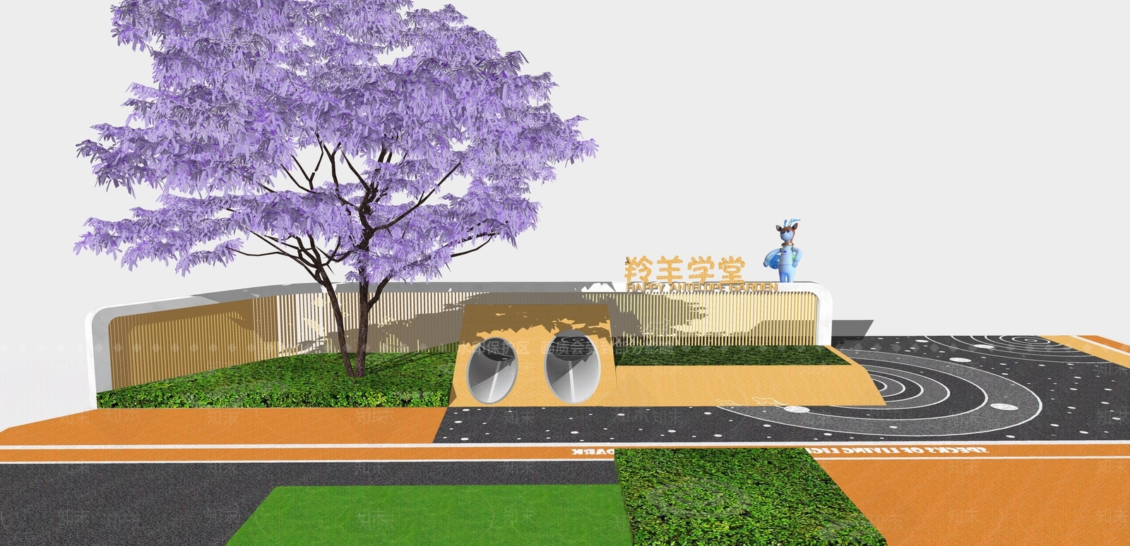 儿童滑梯SU模型下载【ID:1121906001】