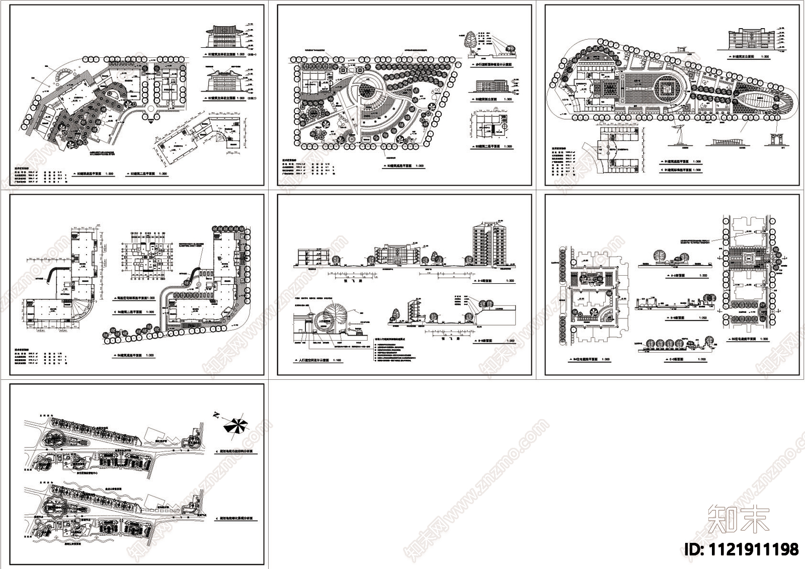 住宅小区景观规划平面图施工图施工图下载【ID:1121911198】