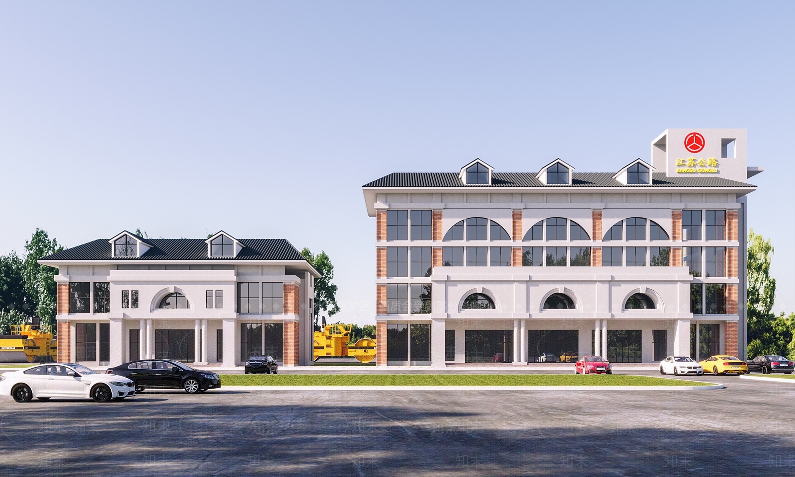 现代高速公路服务站3D模型下载【ID:1121941708】