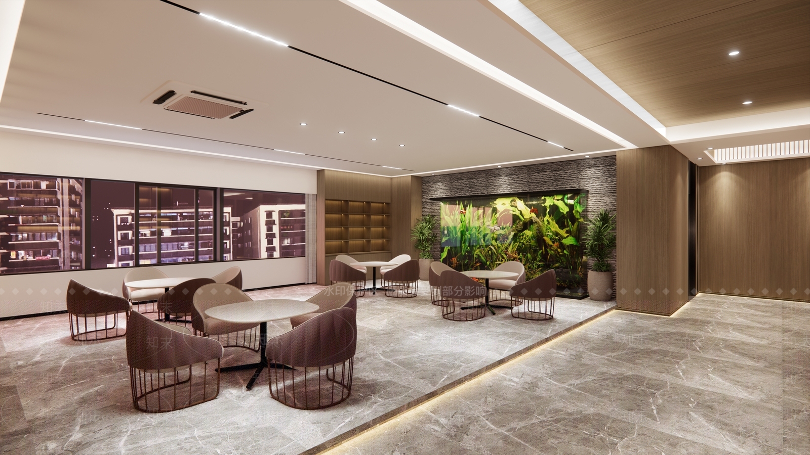 现代棋牌室大厅SU模型下载【ID:1121948222】