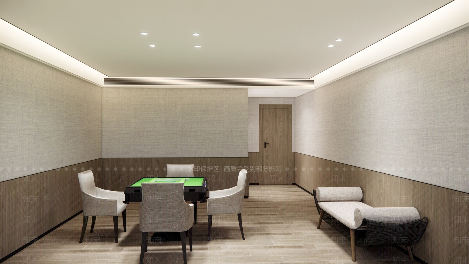 现代棋牌室SU模型下载【ID:1121949842】